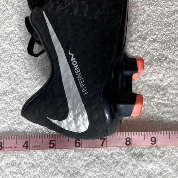 Nike Hypervenom Black W Silver Swoosh Soccer Cleats 7 - Picture 12 of 14